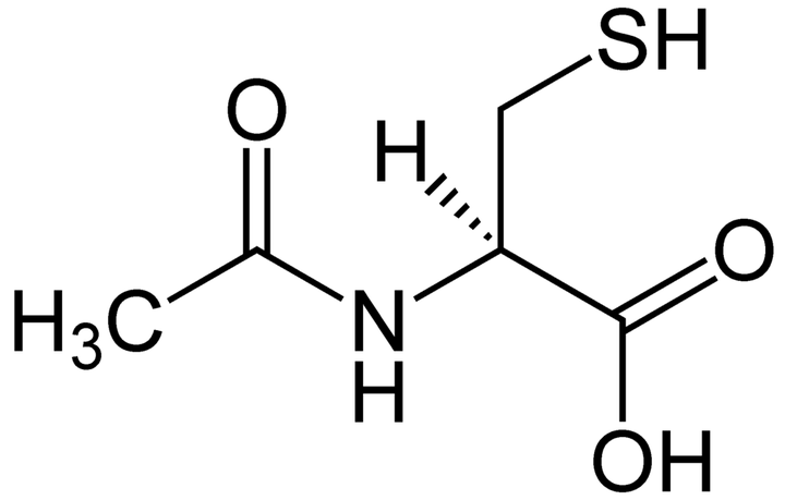 Formula di struttura della N-acetilcisteina